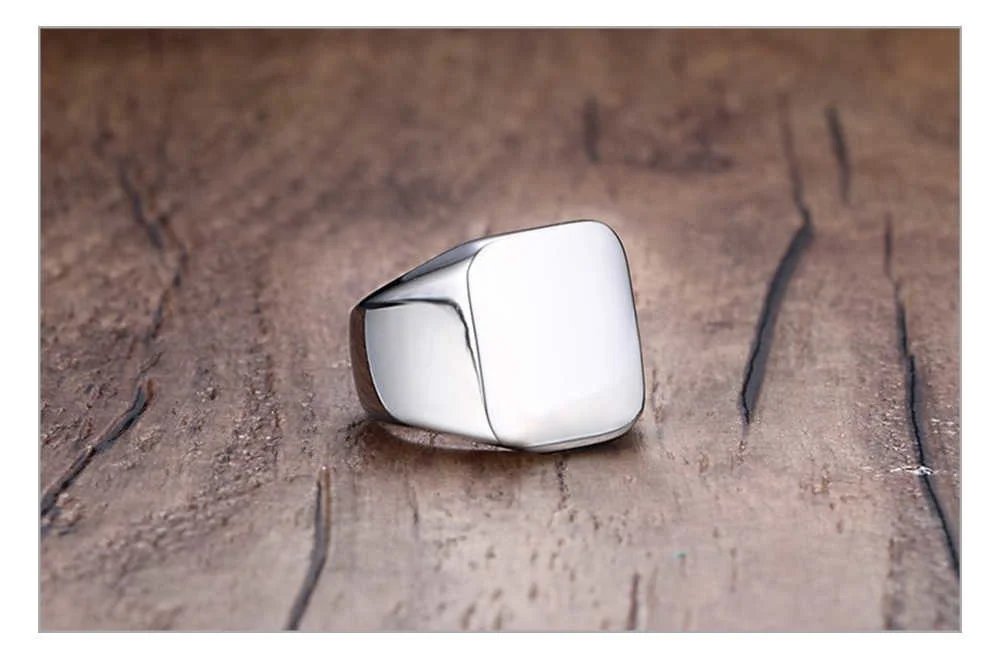 Vnox 18mm Signet Zodiac Signs Ring For Men Women,